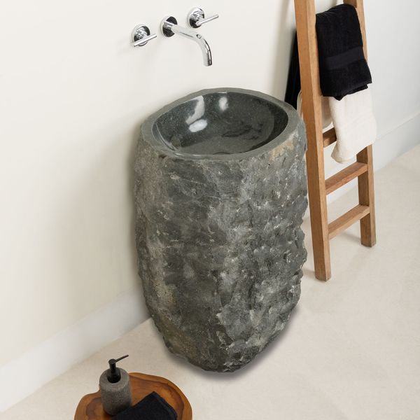 Marmor Standwaschbecken 90 cm anthrazit kaufen