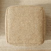 Sitz-Pouf Dadu aus Naturfaser eckig 60 cm wohnfreuden