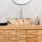 Fossiles Holz Waschbecken 55 cm Wohnfreuden