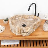 Fossiles Holz Waschbecken 60 cm Wohnfreuden