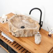 Fossiles Holz Waschbecken 60 cm Wohnfreuden