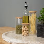 Marmor Tablett creme 40 cm mit Naturkante