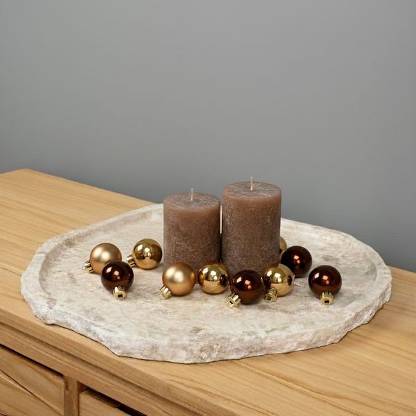 Marmor Tablett EROSI 50 cm creme