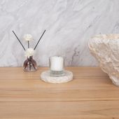 Marmor Schale 10 cm creme außen natur