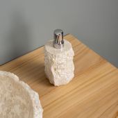 Marmor Seifenspender creme außen natur 180 ml