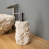 Marmor Seifenspender creme außen natur 180 ml
