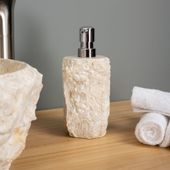 Marmor Seifenspender creme außen natur 180 ml