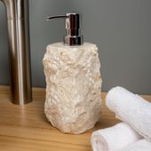 Marmor Seifenspender creme außen natur 180 ml