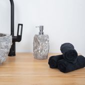 Marmor Seifenspender grau außen natur 180 ml