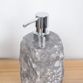 Marmor Seifenspender grau außen natur 180 ml