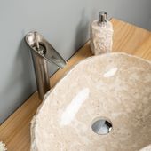 Einhebel-Waschtischarmatur silber breiter Auslauf Waschbecken kaufen 2