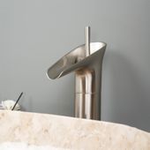 Einhebel-Waschtischarmatur silber breiter Auslauf Waschbecken kaufen 3