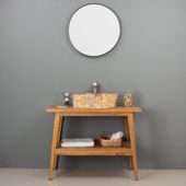 Waschbecken fossiles Holz ca. 50 cm innen poliert kaufen 2