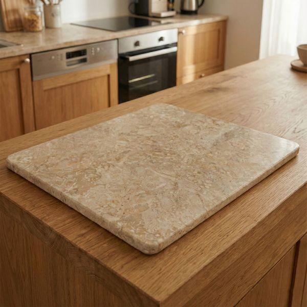 Marmor Küchen Untersetzer 60 x 30 cm creme