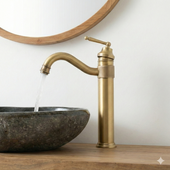 Retro Armatur Einhebelmischer gold wohnfreuden