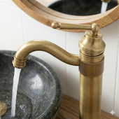 Retro Armatur Einhebelmischer gold wohnfreuden