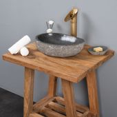 Teakholz Waschtisch Zen rustikal 60 cm wohnfreuden