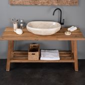 Teakholz Waschtisch Zen rustikal 140 cm wohnfreuden