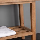 Teakholz Waschtisch Zen rustikal 140 cm wohnfreuden