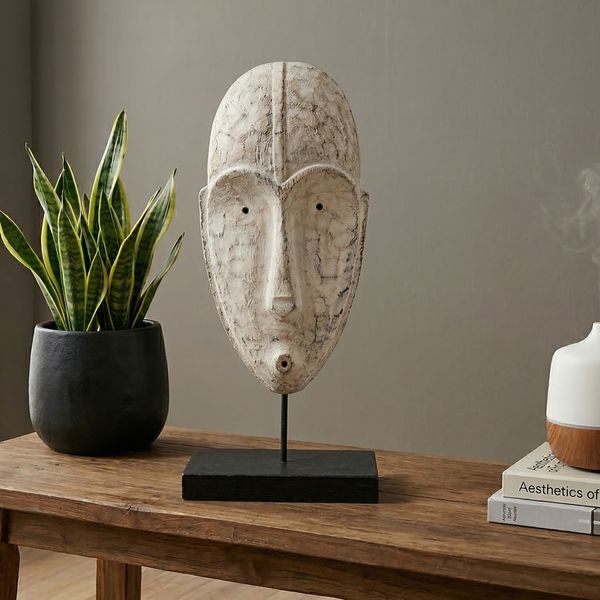 Dekofigur aus Suarholz Paras weiß wohnfreuden