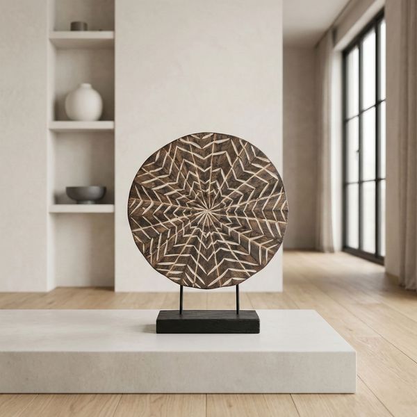 Skulptur aus Suarholz rund wohfreuden