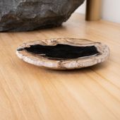 Seifenschale aus fossilem Holz 10 cm wohnfreuden