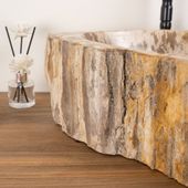 Fossiles Holz Waschbecken 45 cm wohnfreuden
