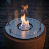 Ethanol Kamin mit roten Terrakotta Sockel wohnfreuden