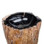 Standwaschbecken aus fossilem Holz wohnfreuden