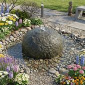 Flussstein Gartenbrunnen 30 cm wohnfreuden