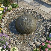 Flussstein Gartenbrunnen 30 cm wohnfreuden