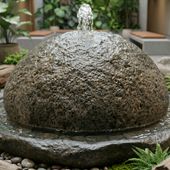 Flussstein Gartenbrunnen 30 cm wohnfreuden