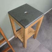 Waschtisch SMINI aus Teakholz mit Natursteinplatte kaufen 1