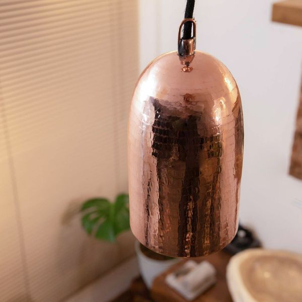 wohnfreuden Lampe Kupfer Hängeleuchte 12x24 cm