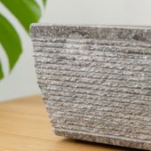 wohnfreuden Marmor Steinwaschbecken Mara 40 cm grau eckig