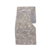 wohnfreuden Marmor Armaturen Wandhalterung für Pedestal Waschtischsäule grau