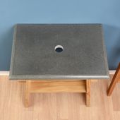 wohnfreuden Naturstein Waschtisch-Platte ZEN 60 cm anthrazit