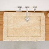 wohnfreuden Marmor - Waschbecken KOTAK 70 cm creme