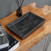 wohnfreuden Marmor Seife Seifenschale 30x18 Ablage Aufbewahrung poliert schwarz
