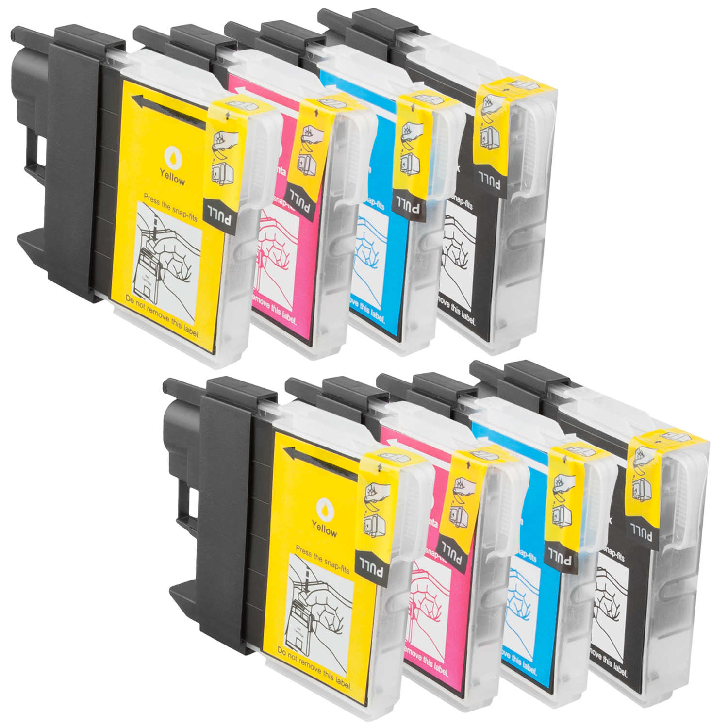 Lexmark Toner Set Di 5 Cartucce D'inchiostro LC61 Compatibili Per Stampanti Brother - Nero, Ciano, Magenta, Giallo Cartucce Generiche Brother Lc61bk C M Y