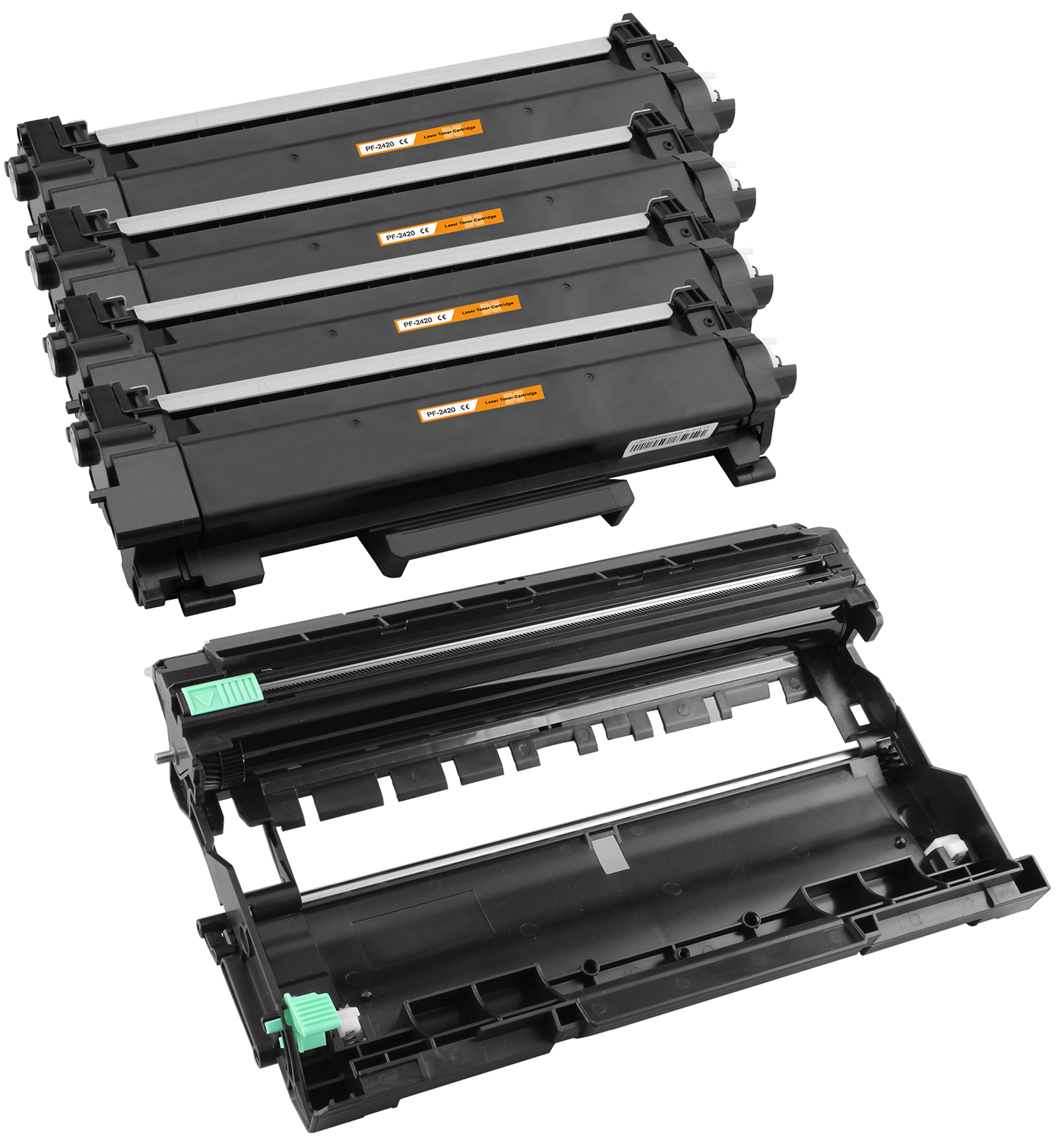 Drum & 4x Toner für Brother DR2400 TN2420 MFCL 2730DW 2732DW 2735DW
