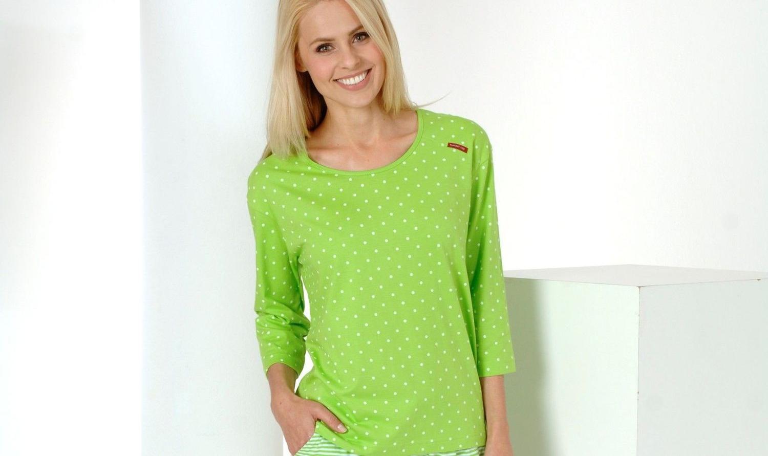 Mix-And-Match Pyjama Top 3/4-Arm in toller Tupfen Optik   526950