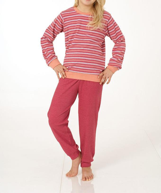 Mädchen Interlock Pyjama mit Bündchen, 401 96 476
