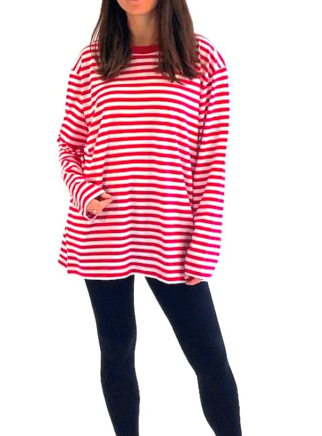 Herren oder Damen Karneval Unisex Shirt langarm, geringelt, Art. 108 – 51158