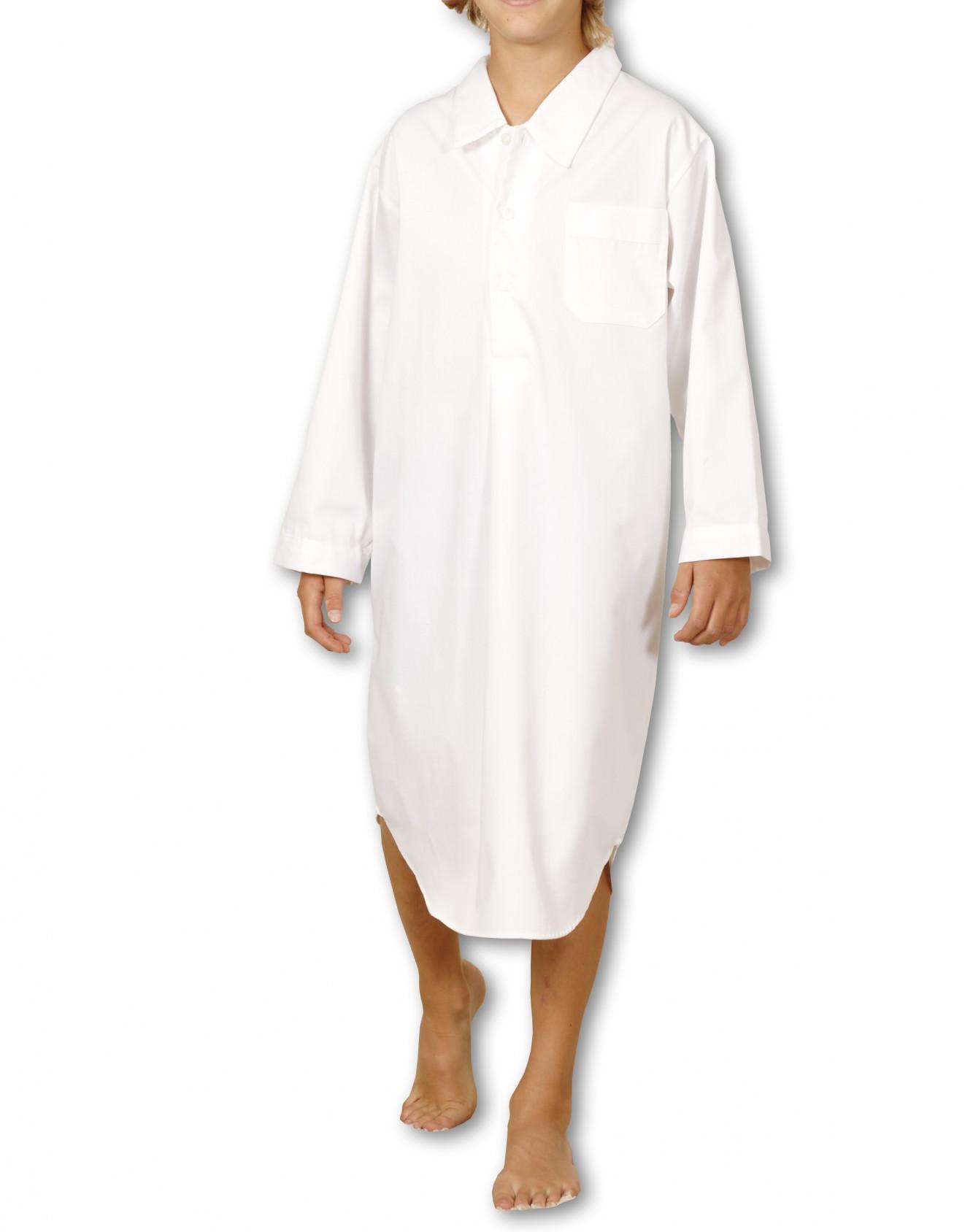 Kinder Karnevalsnachthemd – Glunker Fastnachtshemd, weiss, Art. 6105