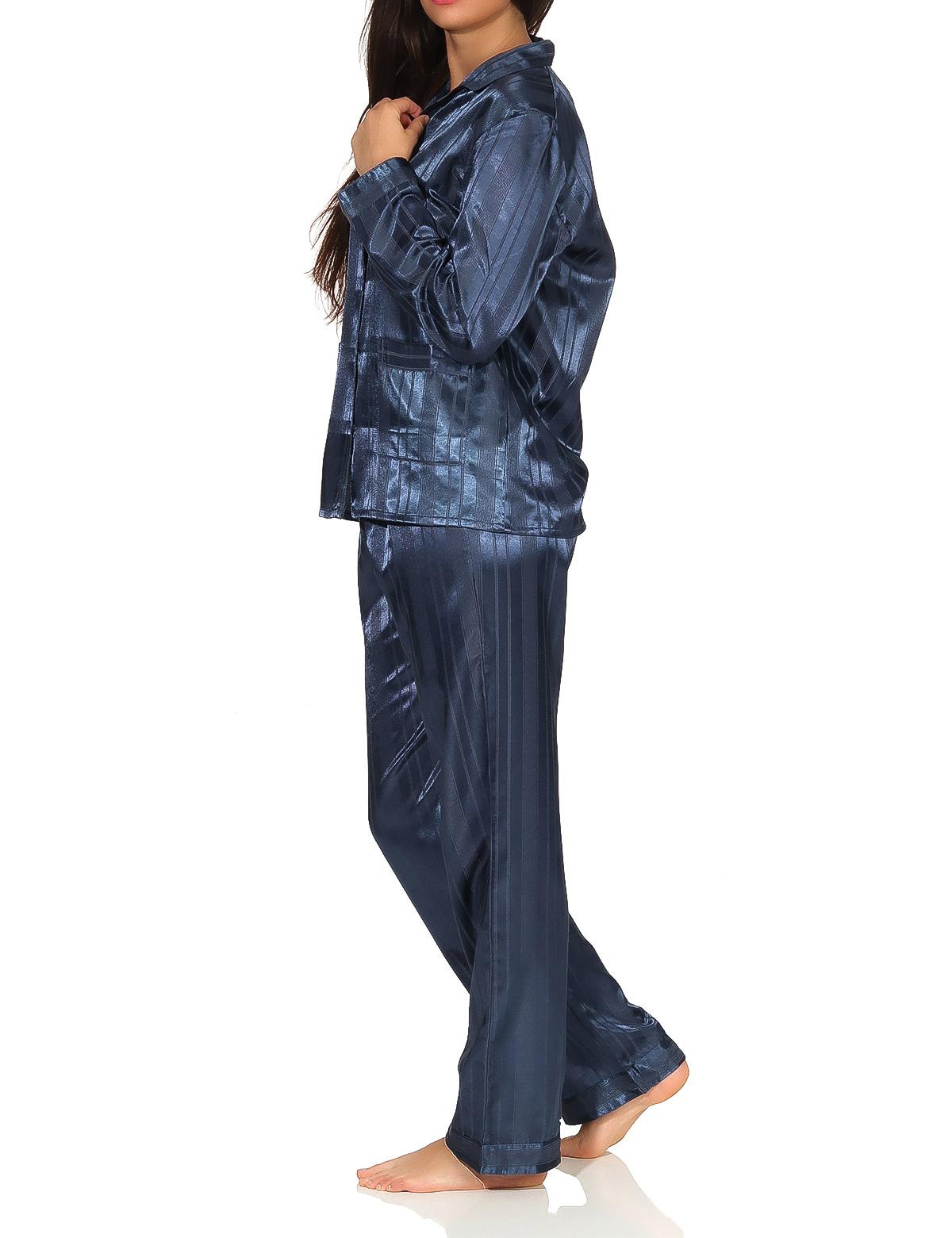 Satin Pyjama Streifendessin - innen angeraut 251 201 94 010
