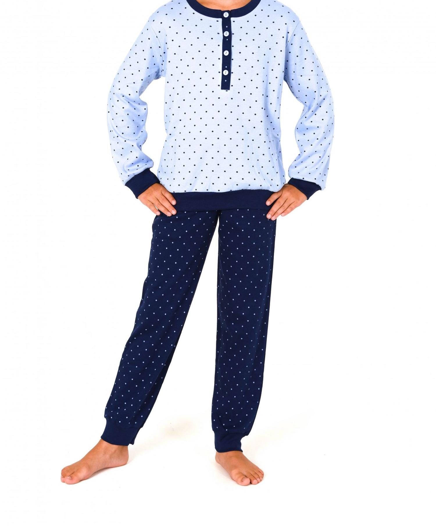 Mädchen Pyjama langarm mit Bündchen – Kuschel Interlock – 251 401 96 980