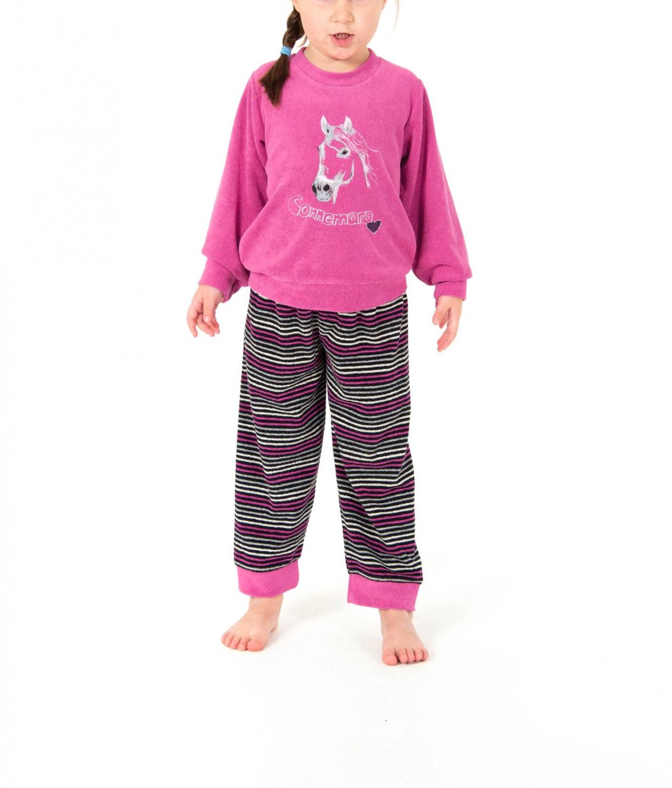 Mädchen Frottee Pyjama lang mit Bündchen – Grössen 86 – 110 -   251 701 93 141