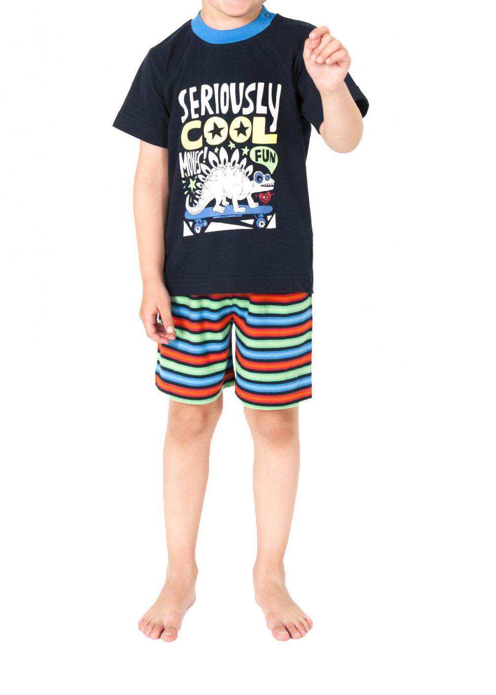 Jungen Pyjama Shorty kurzarm Hose geringelt – 161 805 90 741