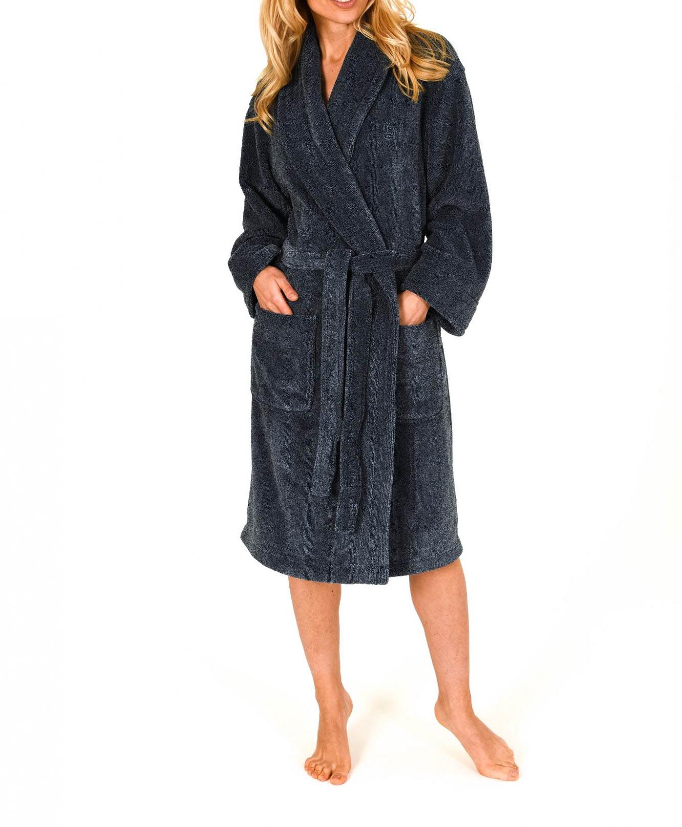 Damen Morgenmantel Bademantel in grau anthrazit 261 218 93 800 Damen Morgenmantel Bademantel in grau anthrazit 261 218 93 800